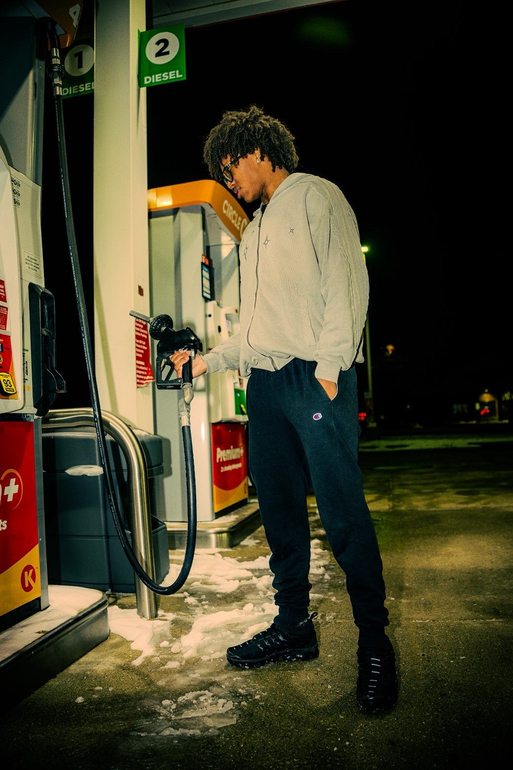 "save yourself" textured zip up