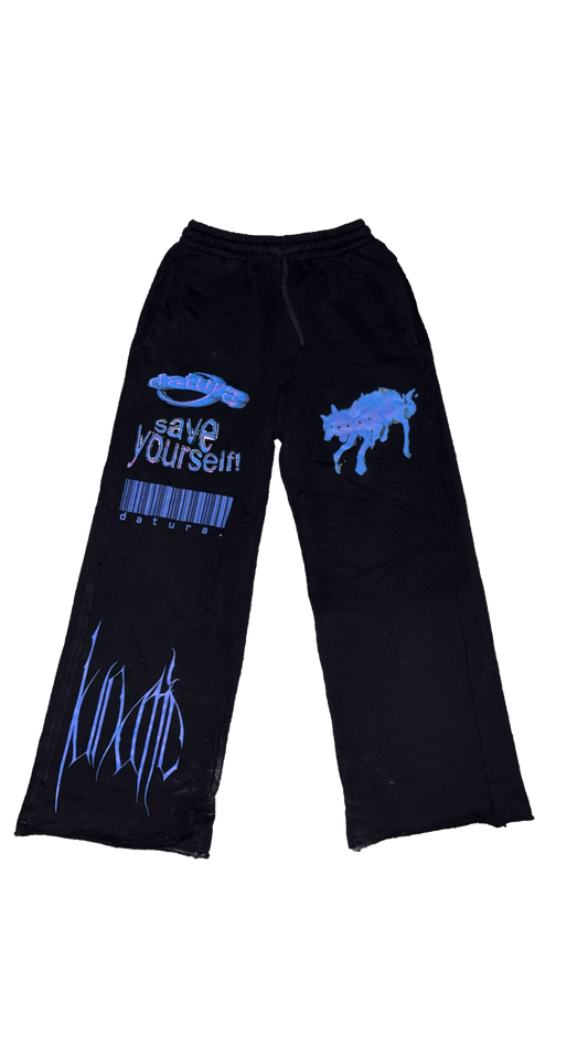 "lunatic" wide legged baggy sweatpants