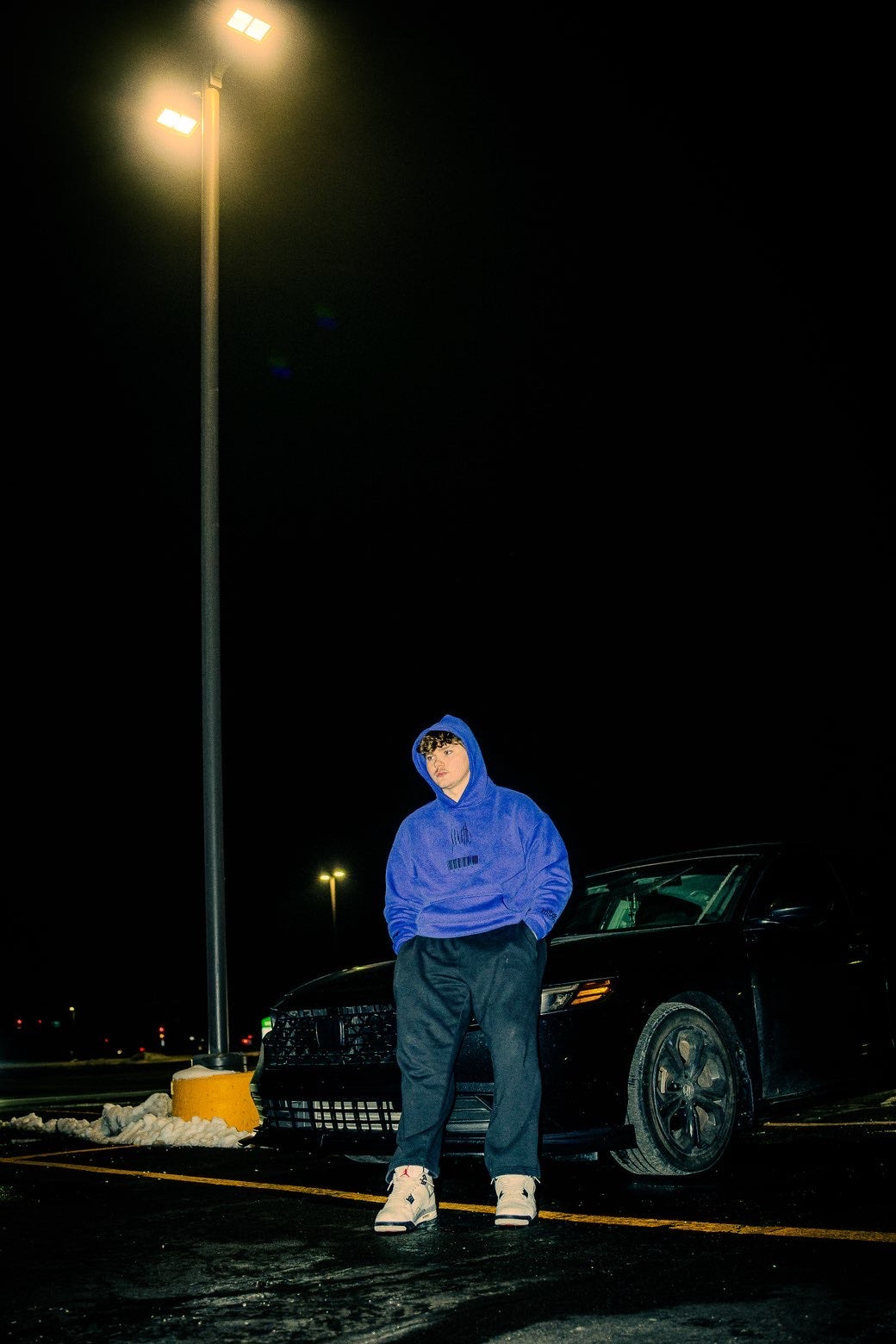 "crying angel" hoodie (purple)