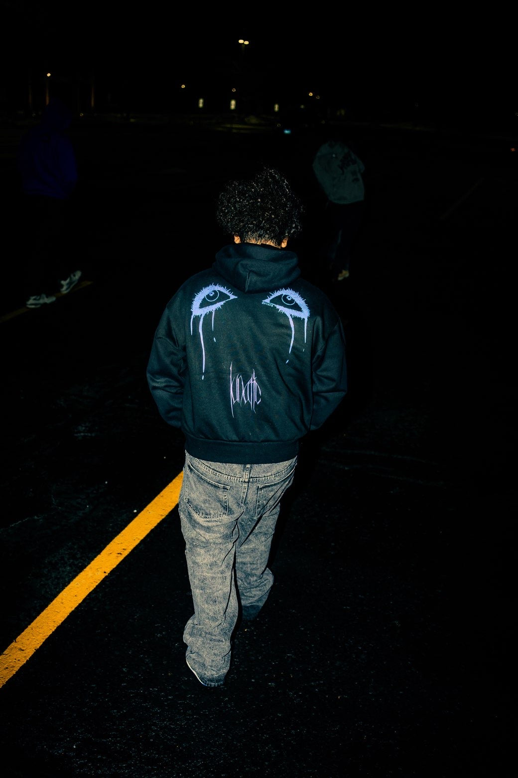 "crying angel" hoodie (black)