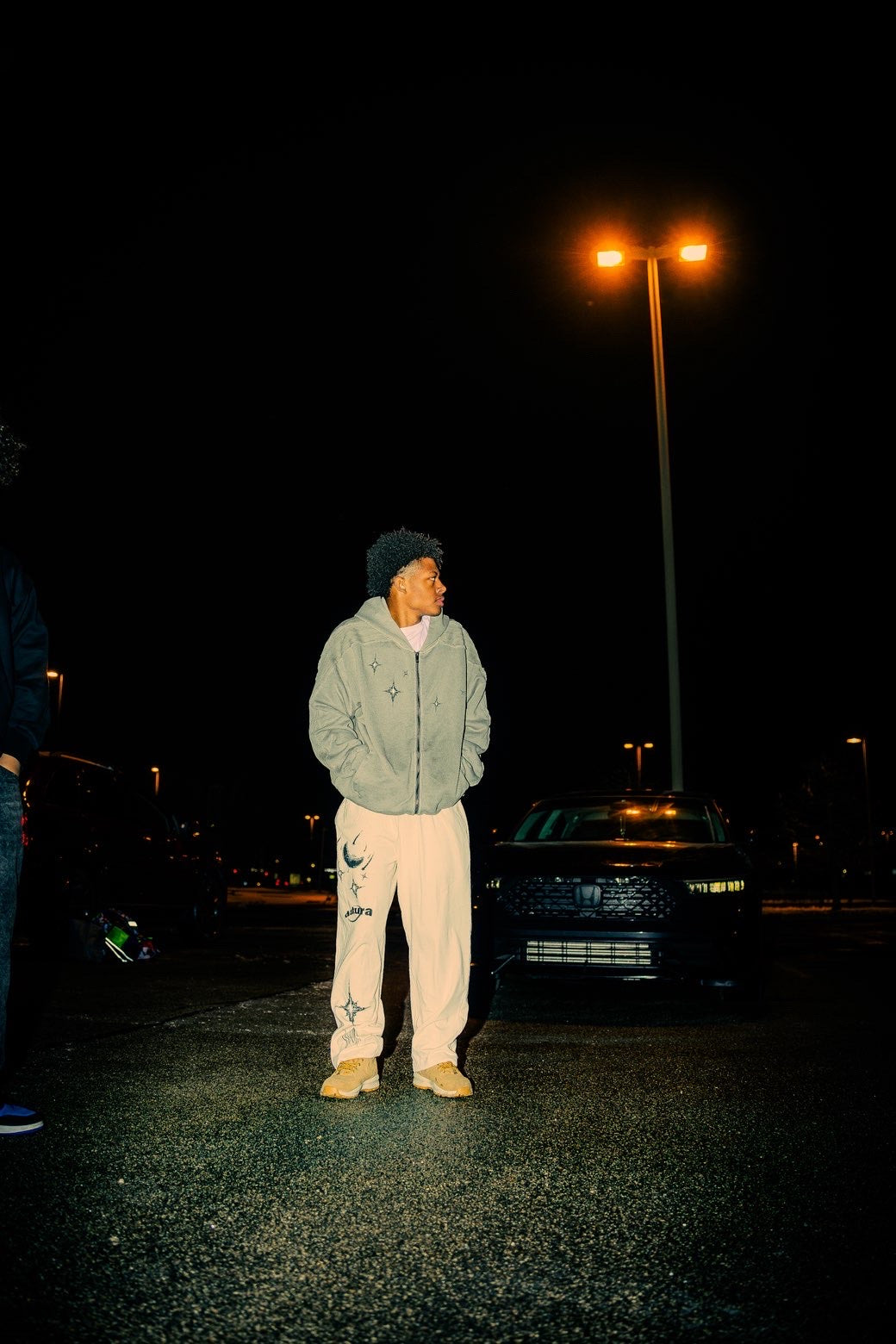 "lunatic" lightweight sweatpants (white)